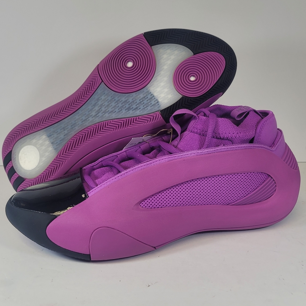 Adidas Mens Size 10 Harden Volume 8 Purple Burst IG6647 Basketball Shoes New